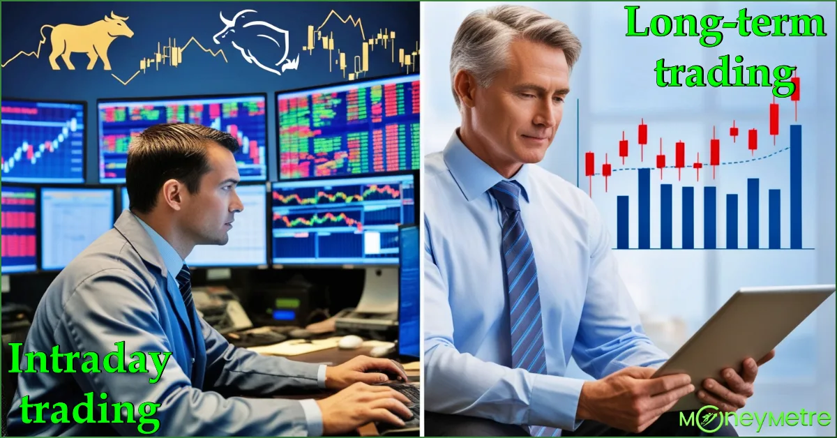 What is the difference between intraday and long term trading?